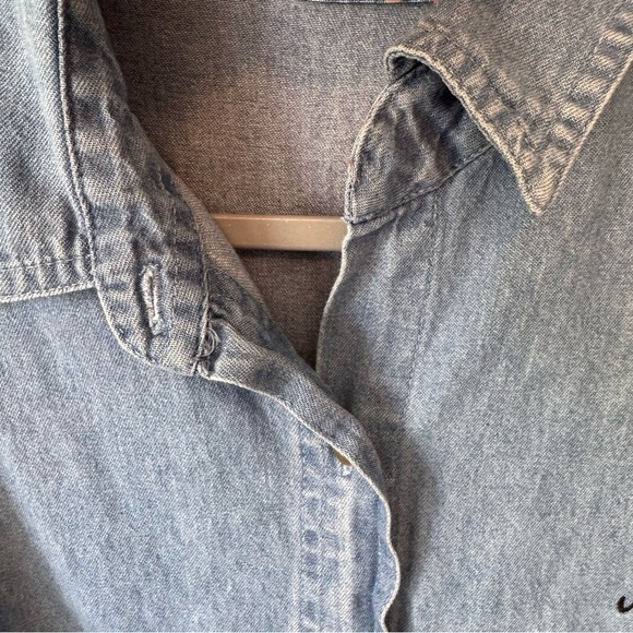 Vtg UK Wildcats Kentucky Denim 100% Cotton Button Down Size XL - Picture 4 of 6